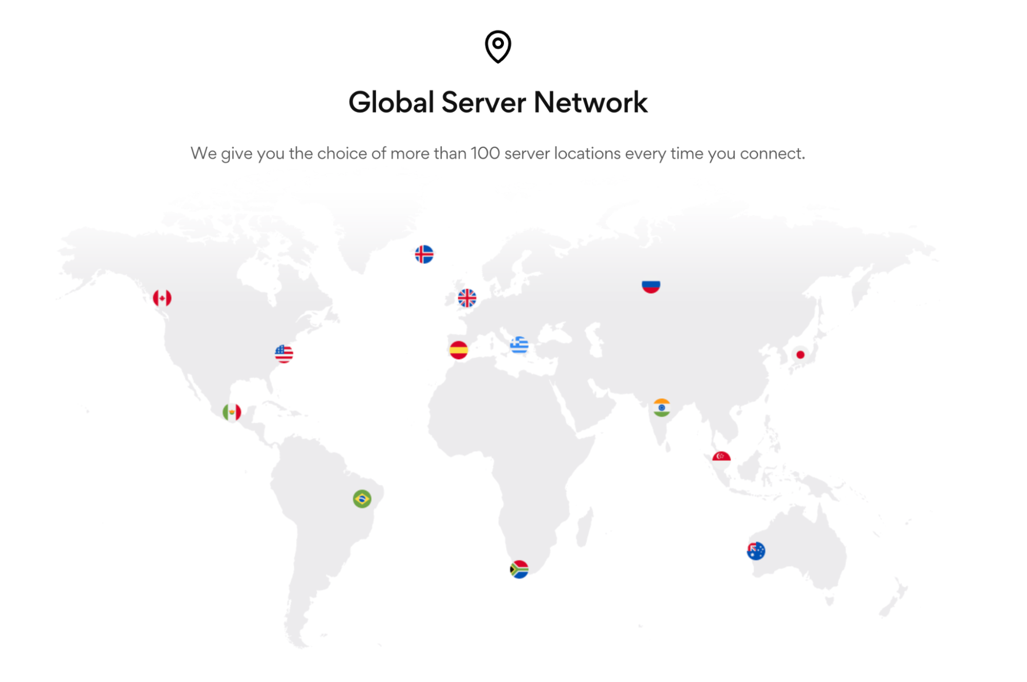 world map showing ultravpns server locations in review
